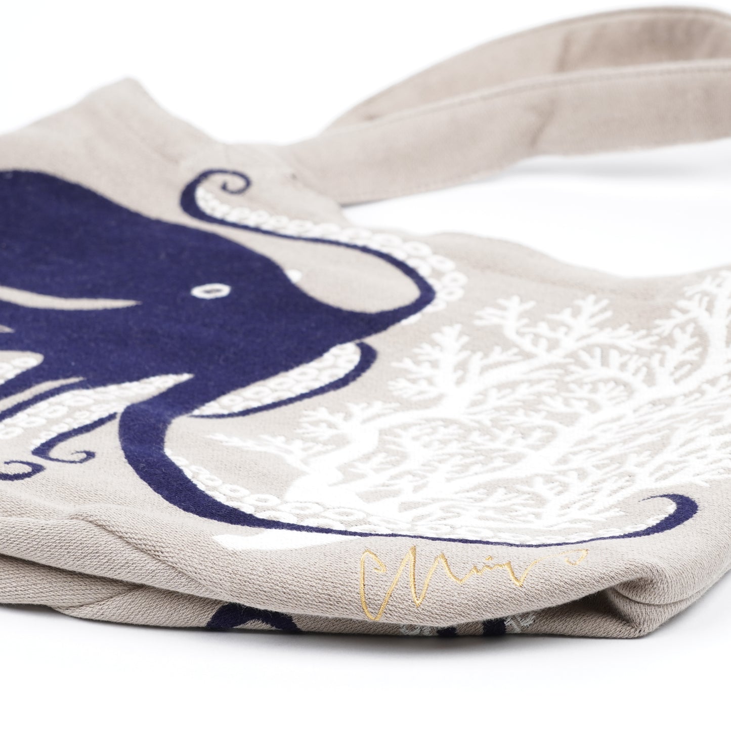 moritaMiW Octopus Tote Bag - Large Cotton Tote with Interior Pockets