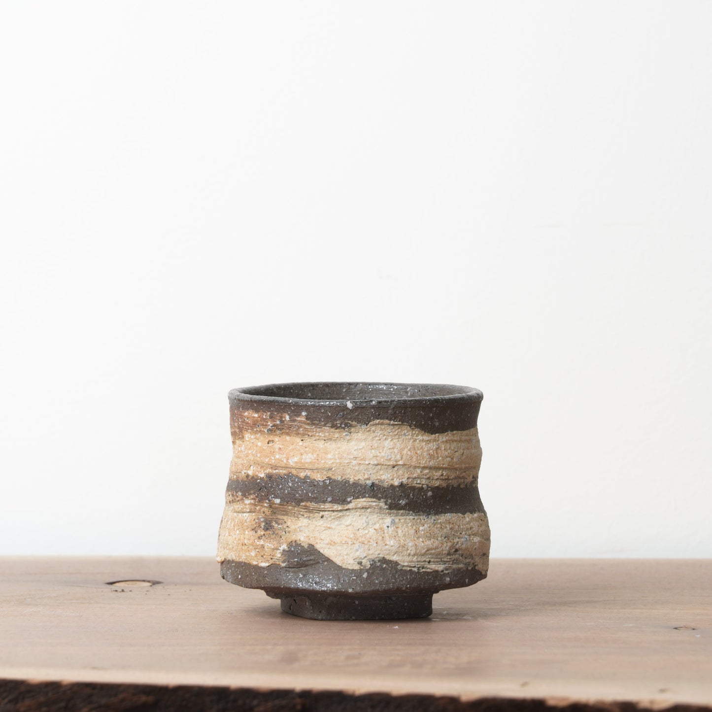 Shigarakiyaki Hakeme Yunomi Teacup Woodfired