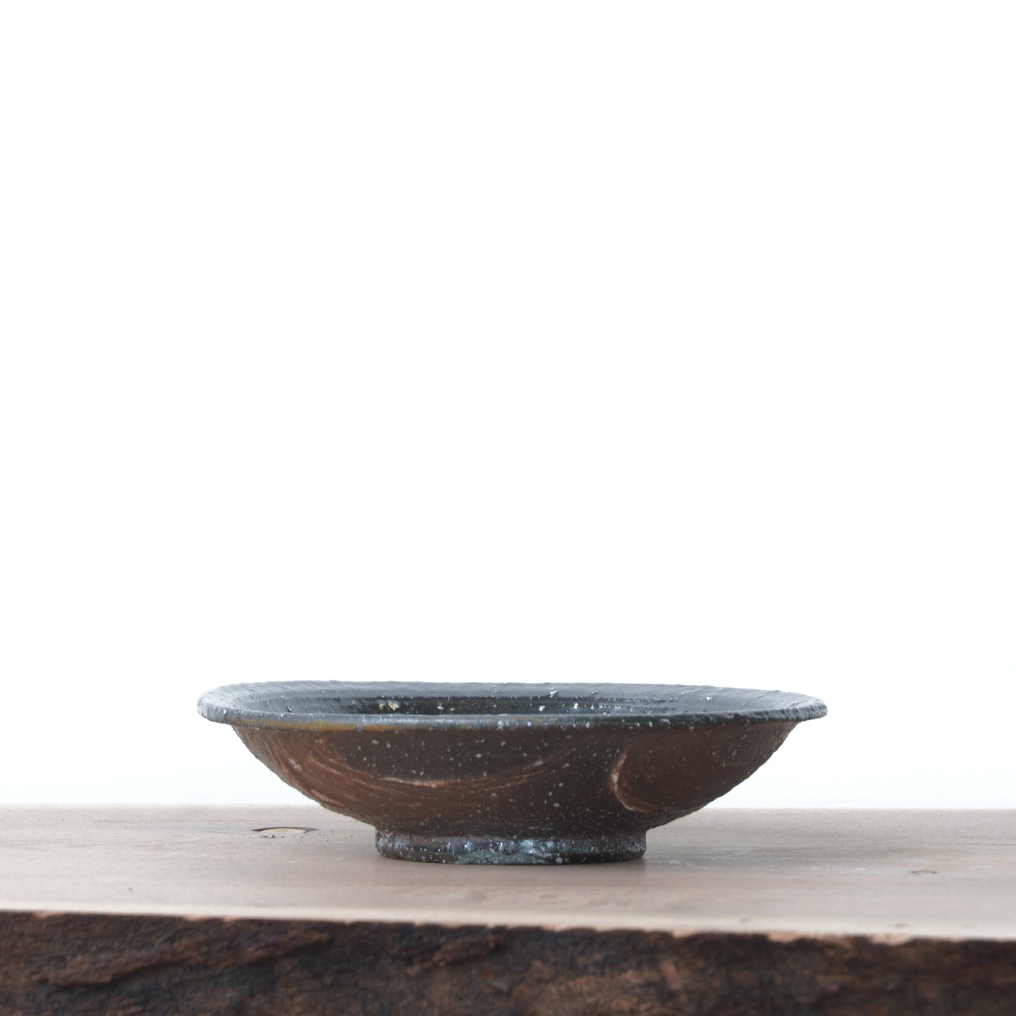 Shigarakiyaki Hakeme Brushed Glaze Plate Woodfired