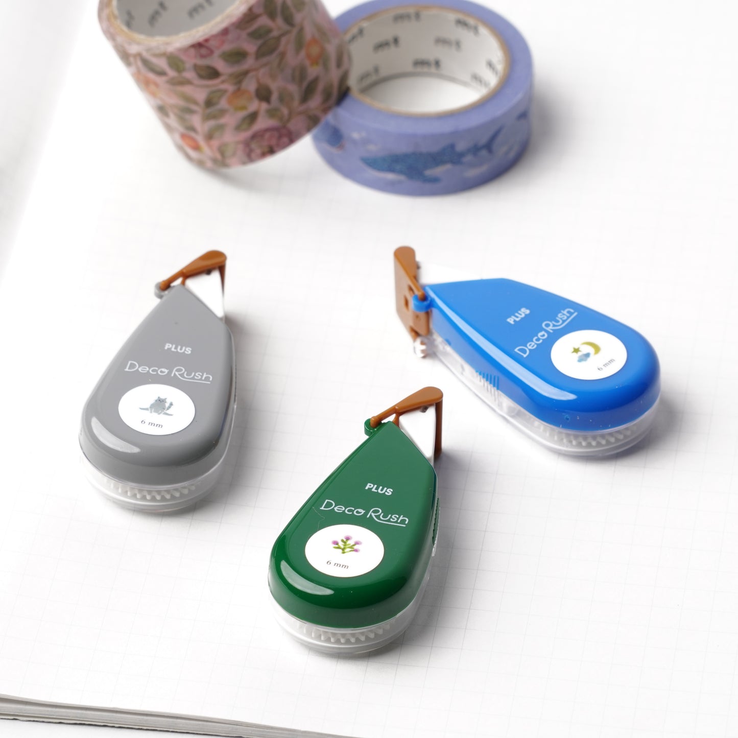 Plus Deco Rush Decorative Tape - Stretching Cat