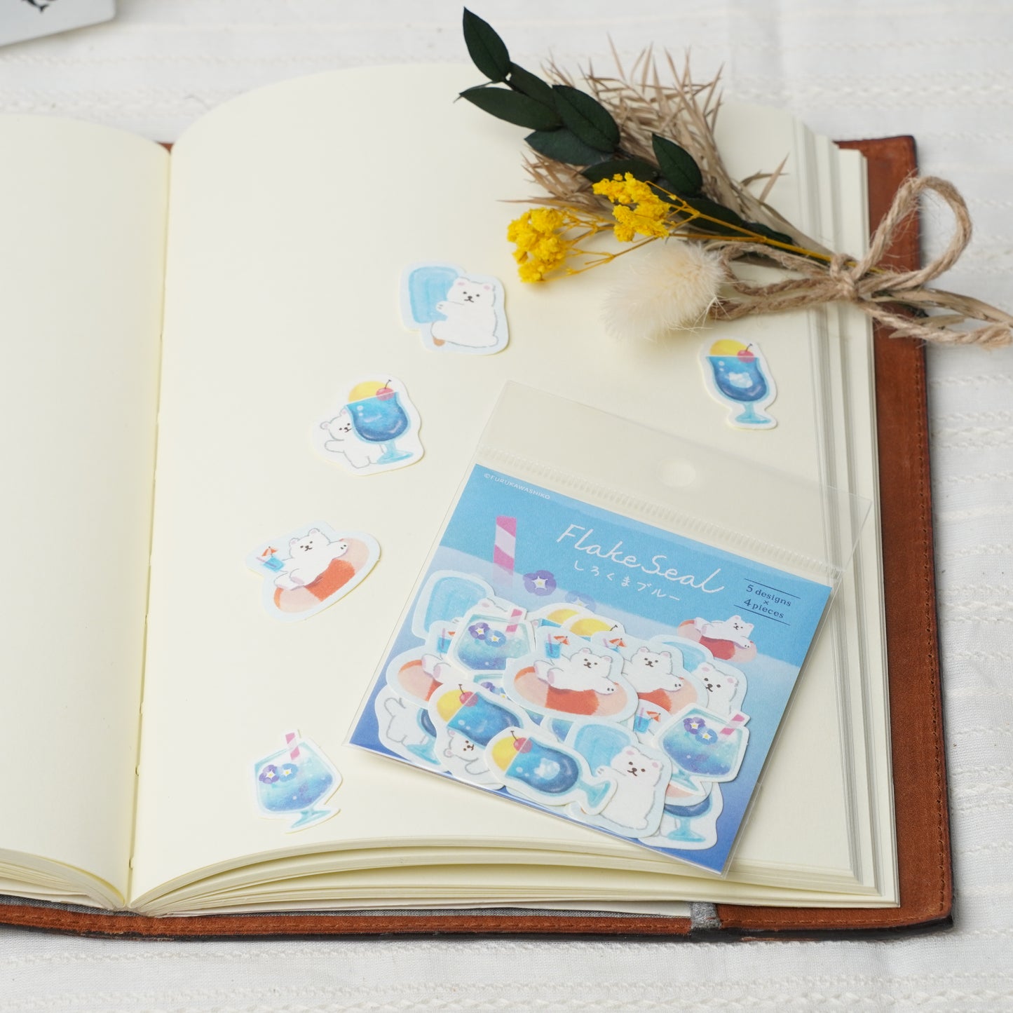 Washi Flake Stickers - Summer Limited Edition Polar Bear