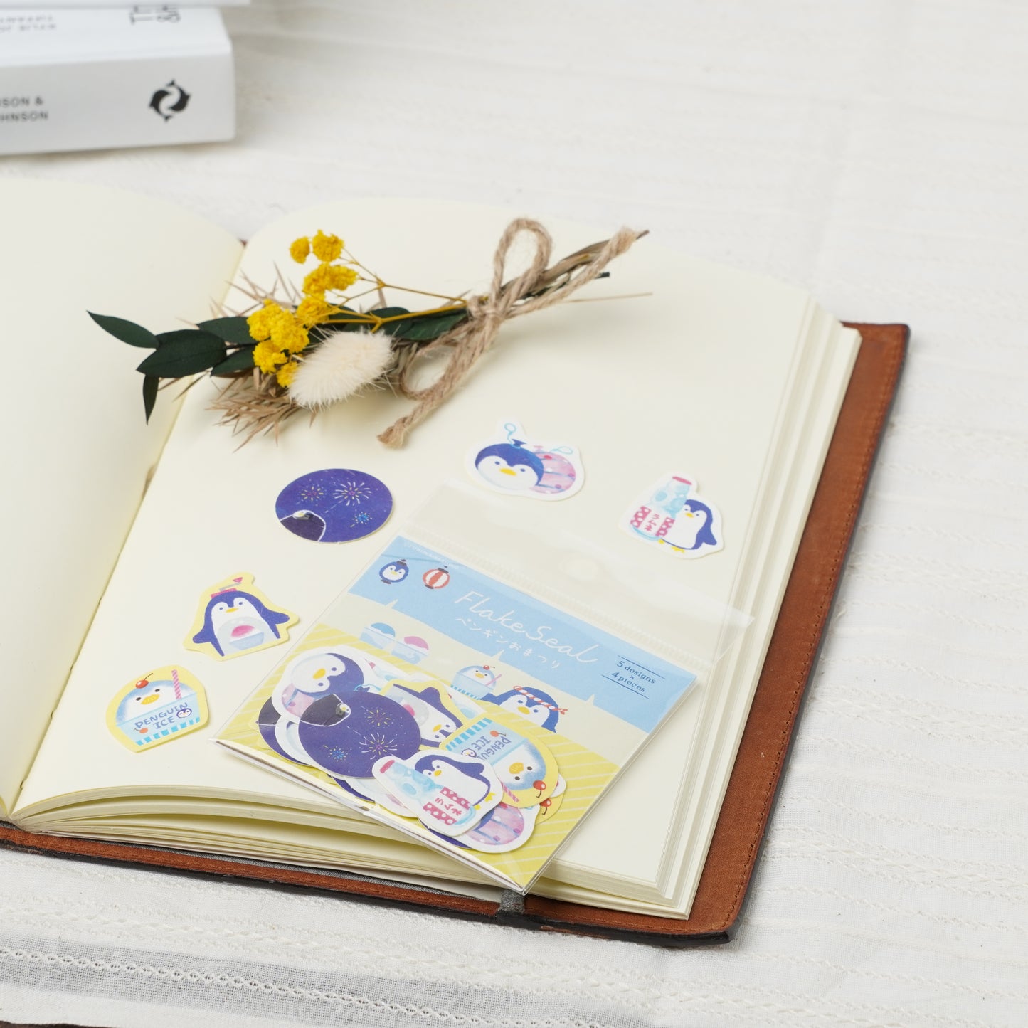 Washi Flake Stickers - Summer Limited Edition Penguin