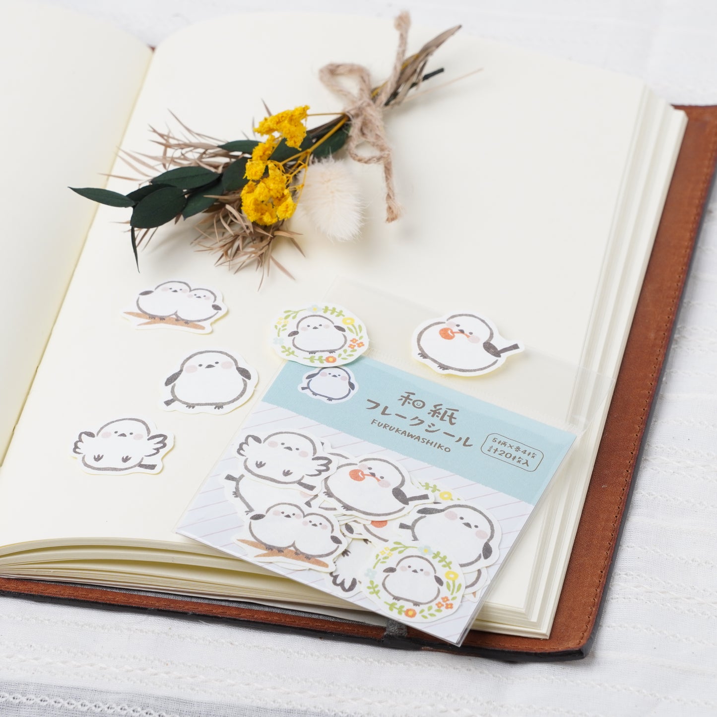 Japanese Washi Flake Stickers - Bird