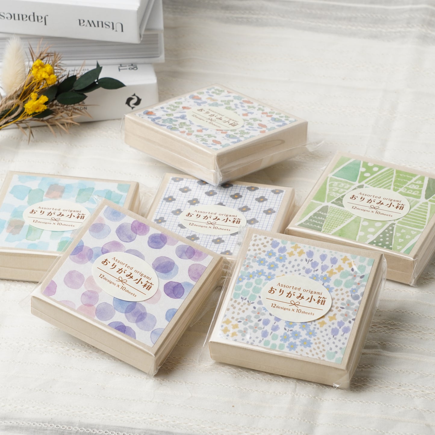 Mini Origami Paper Set Cool Color - 120 Sheets in Gift Box