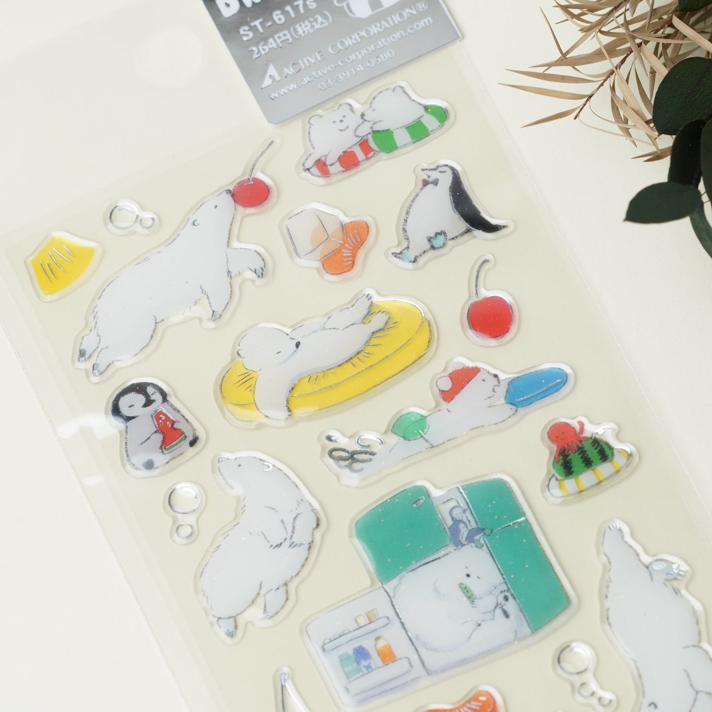 Epoxy Drop Stickers - Polar Bear and Penguin