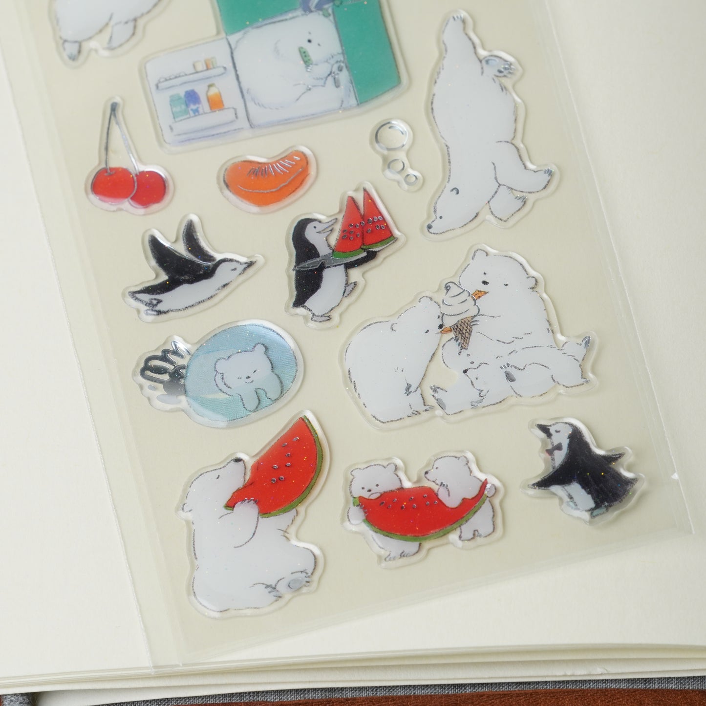 Epoxy Drop Stickers - Polar Bear and Penguin