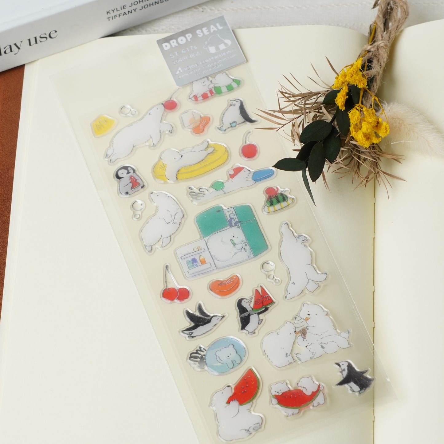 Epoxy Drop Stickers - Polar Bear and Penguin