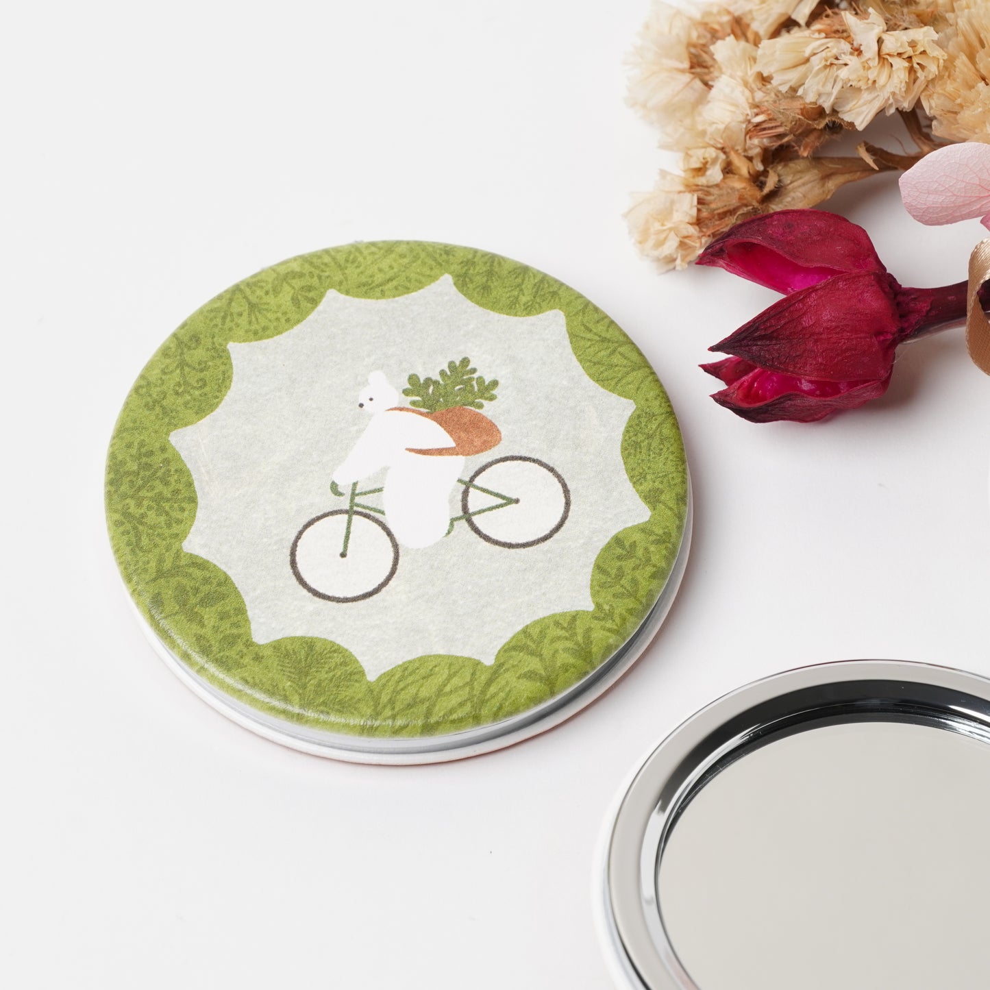 Green Living Compact Mirror - Mariko Fukuoka | cozyca products