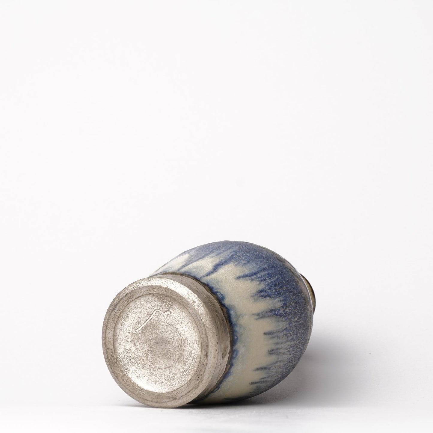 Nobuhito Nakaoka Colored Ash Glaze Vase with Silver