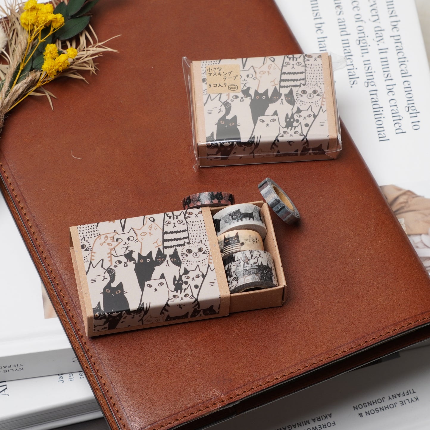 Mini Masking Tape Set Cat - Tape Box by Shinzi Katoh
