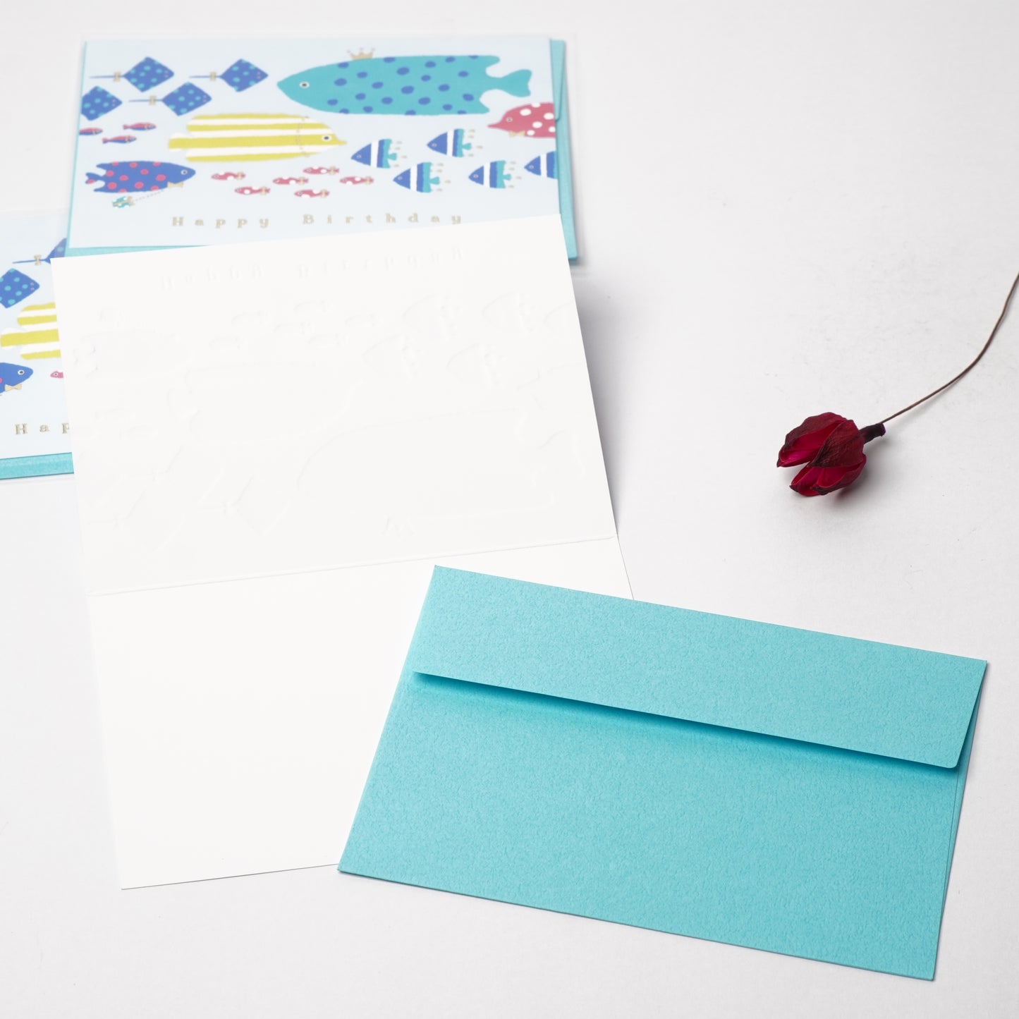 Tropical Fish Birthday Card | Foil & Embossed Greeting Card