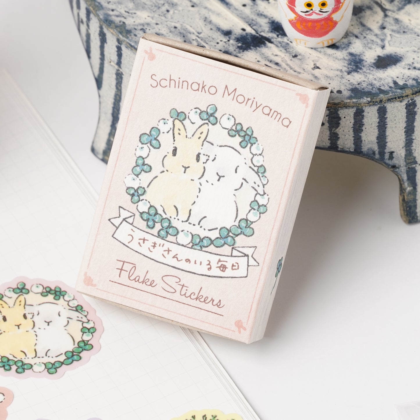 Everyday with Bunnies Flake Stickers in Matchbox