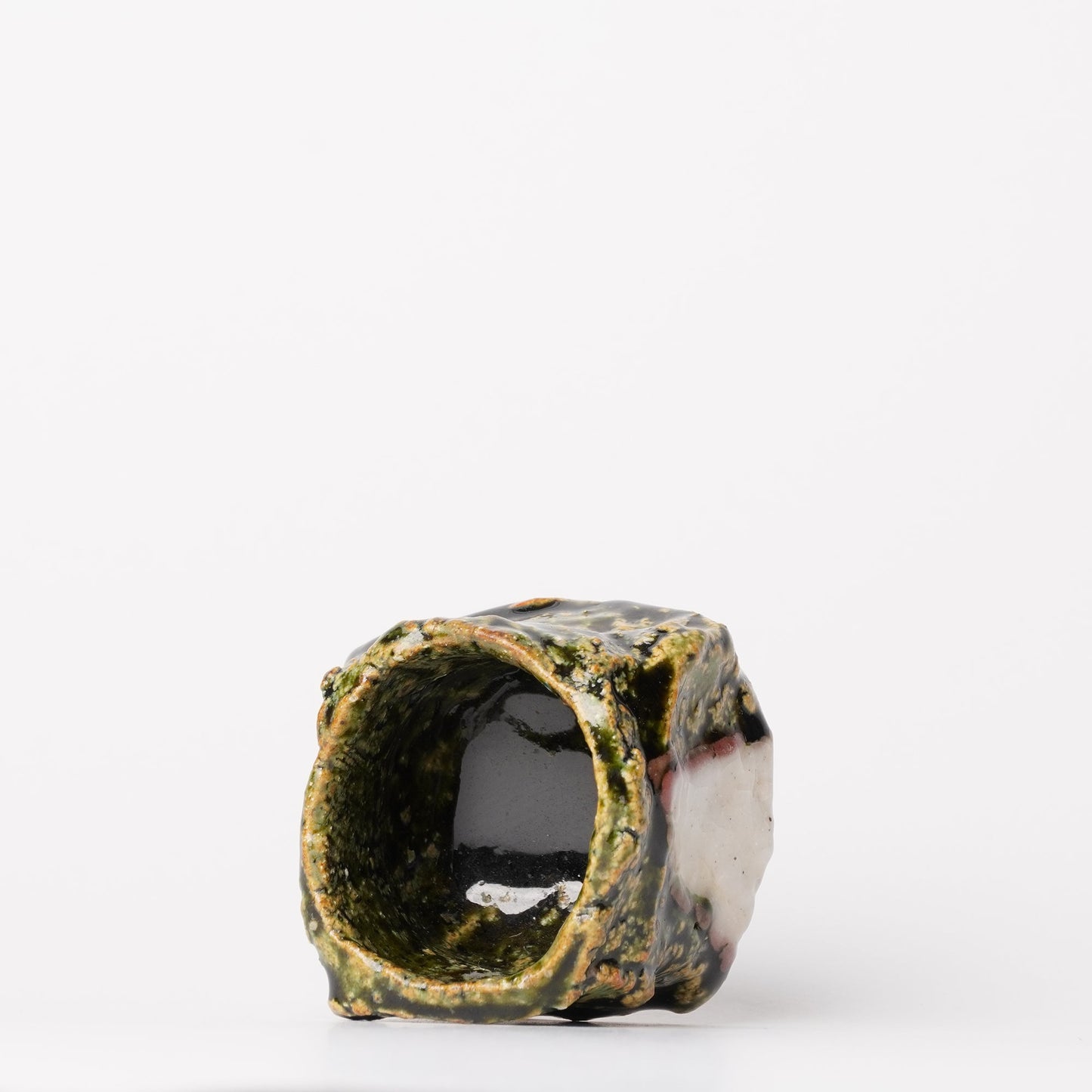 Takuya Kanamoto Oribe Glaze Guinomi Sake Cup