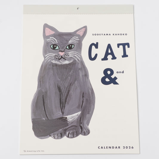 "Cat and" 2026 Wall Calendar by Kahoko Sodeyama