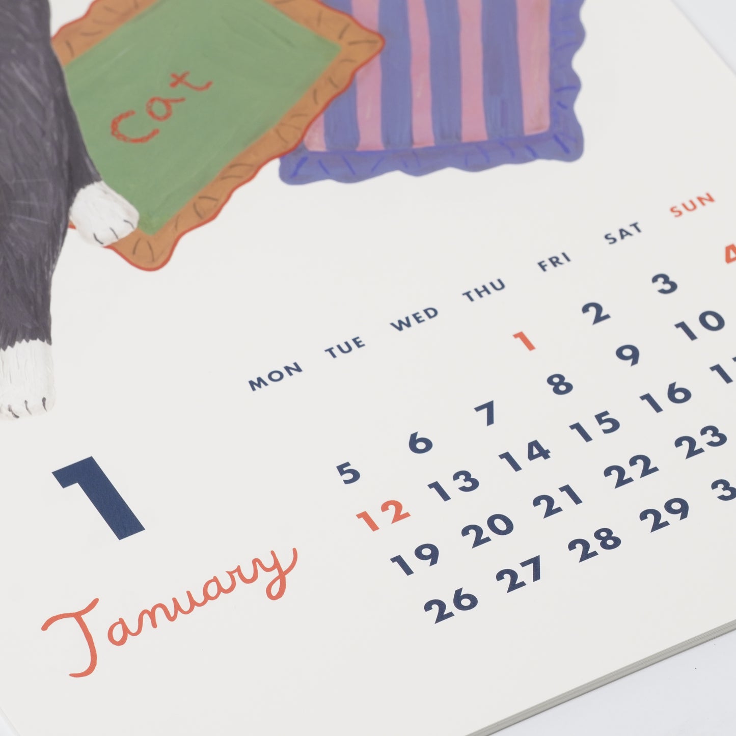 "Cat and" 2026 Wall Calendar by Kahoko Sodeyama