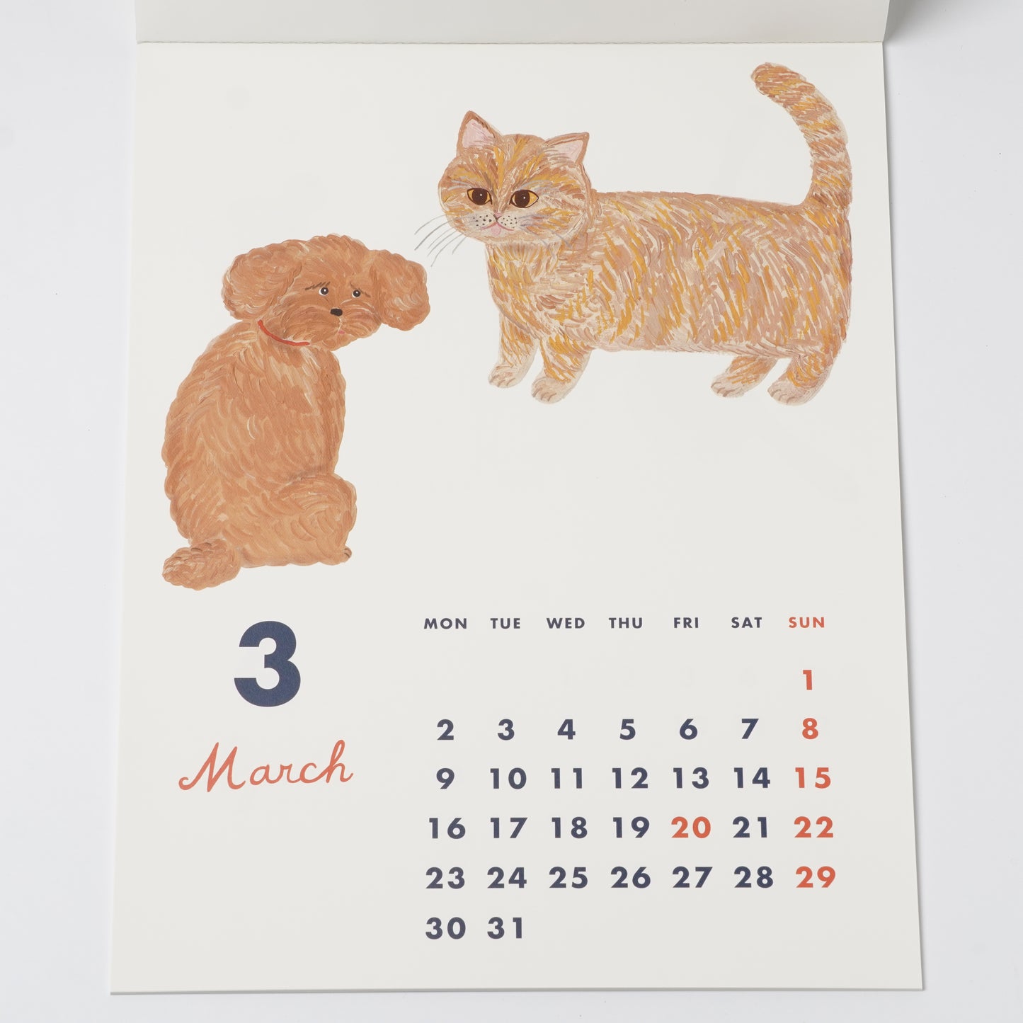 "Cat and" 2026 Wall Calendar by Kahoko Sodeyama
