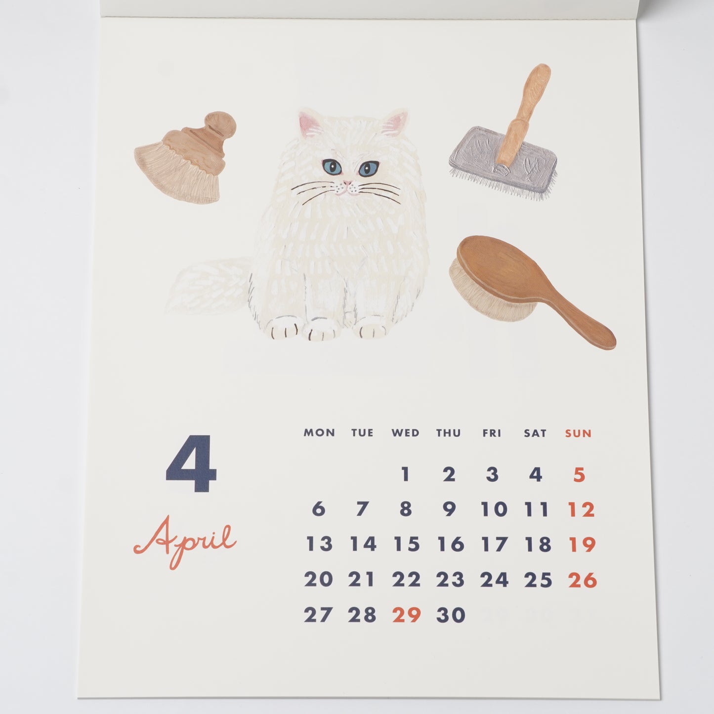 "Cat and" 2026 Wall Calendar by Kahoko Sodeyama