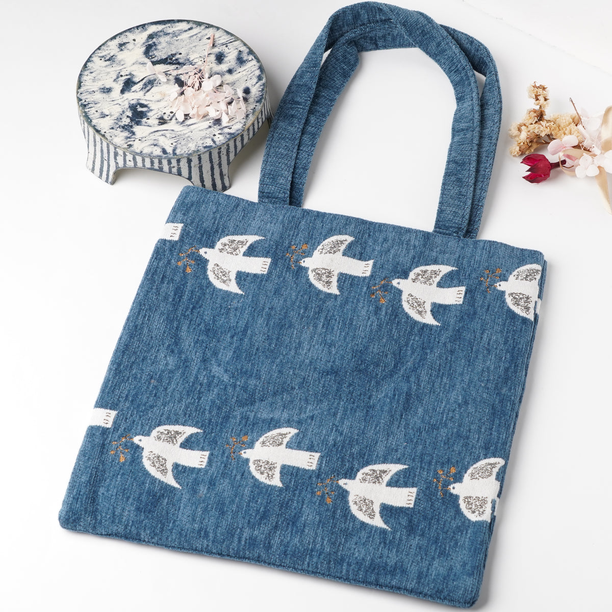 Gobelin Woven Tote Bag - Bird