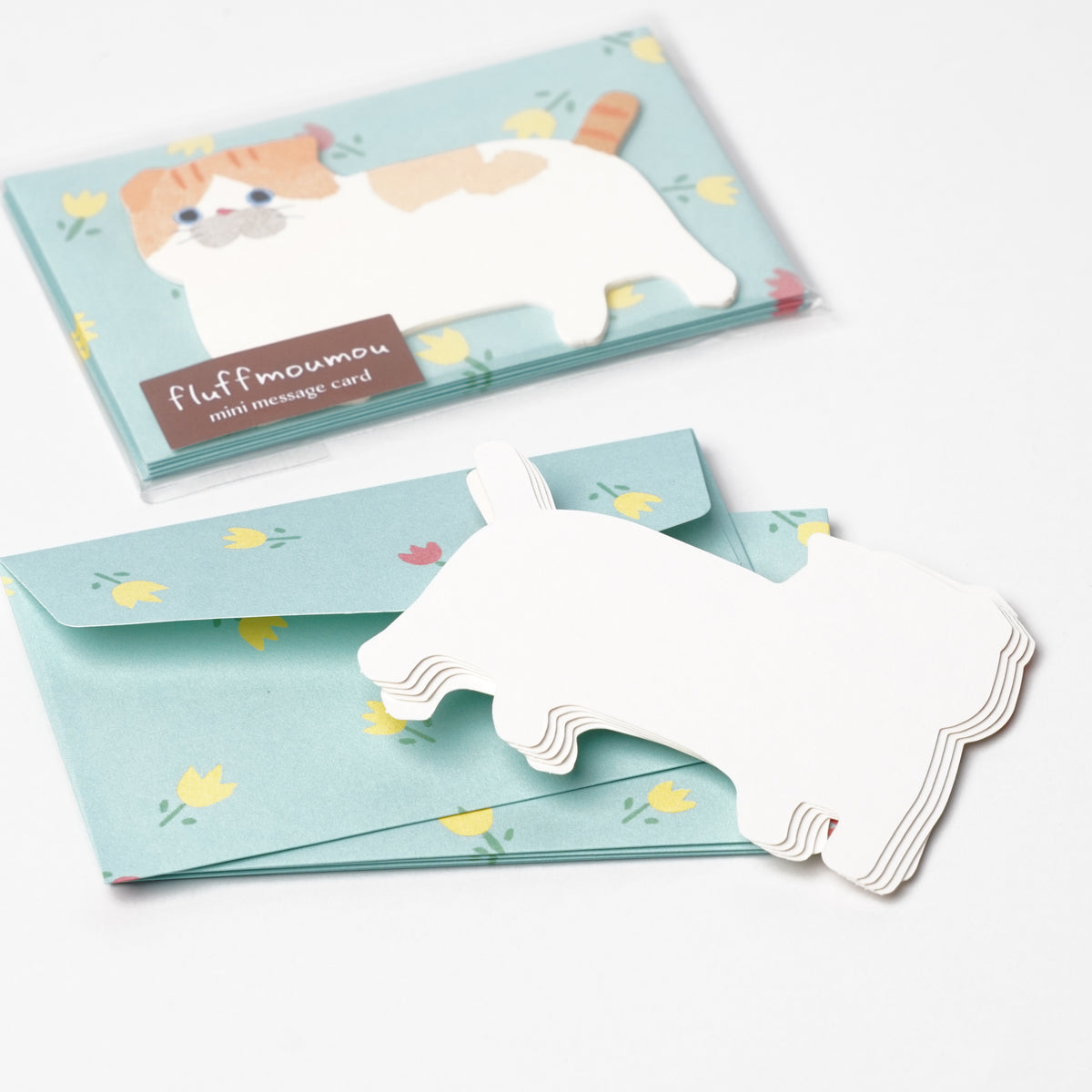 Mini Message Card Fluff Moo Moo - Cat
