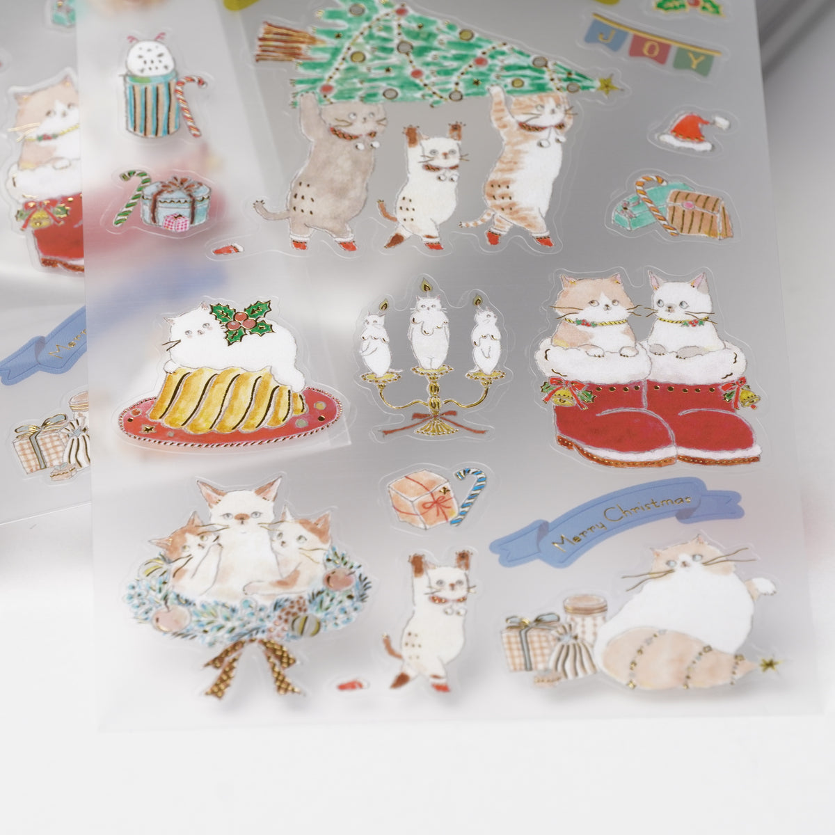 TOCOROCOMUGI Frosted Christmas Tree Stickers
