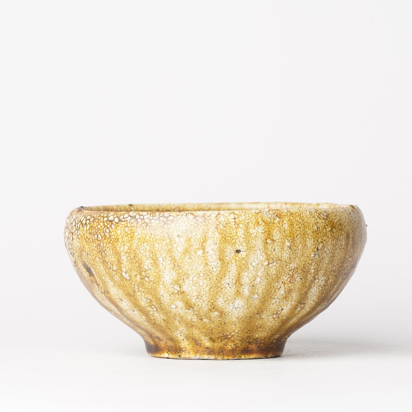 Futoshi Yamashita Volcanic Ash Glaze Yellow Chawan Matcha Bowl