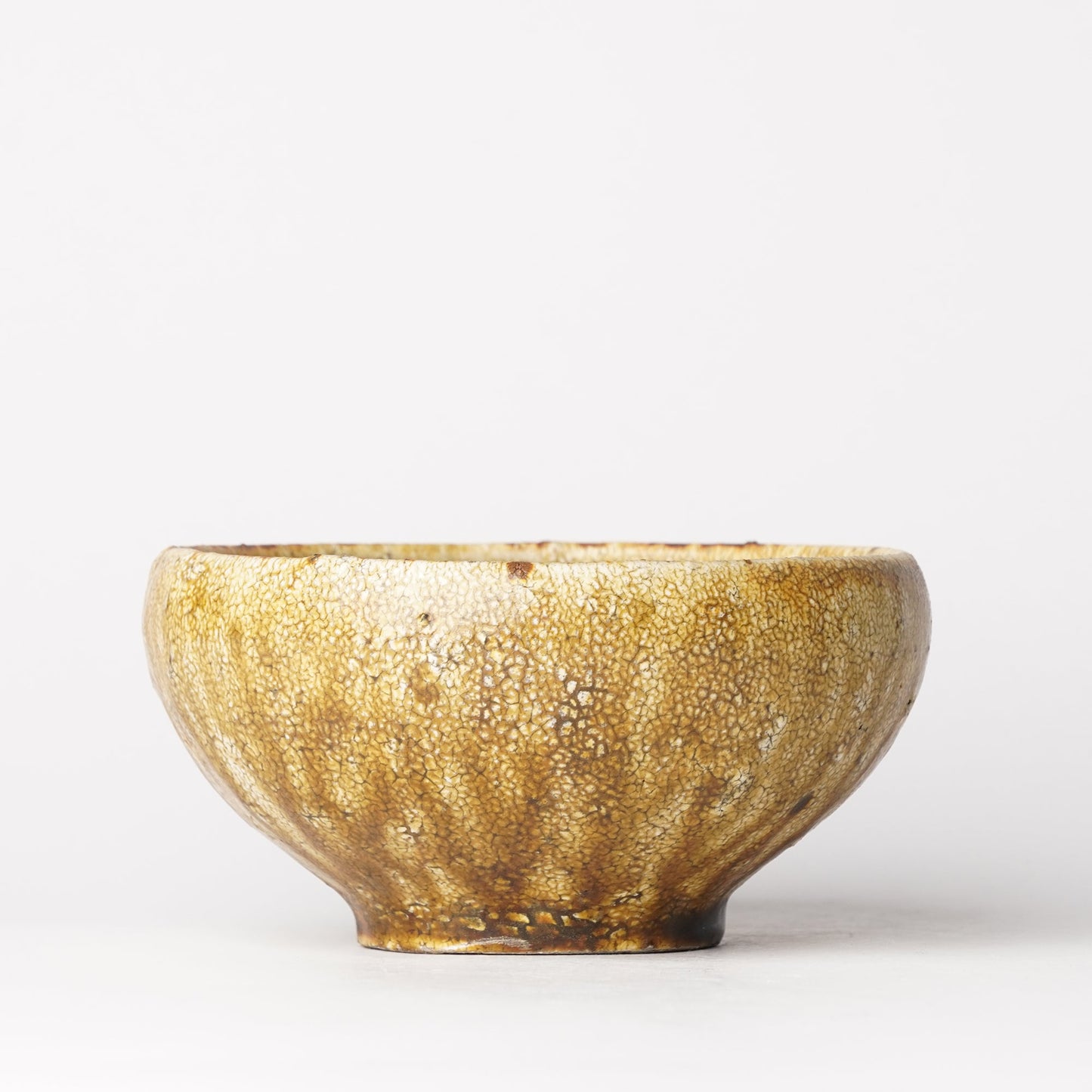 Futoshi Yamashita Volcanic Ash Glaze Yellow Chawan Matcha Bowl