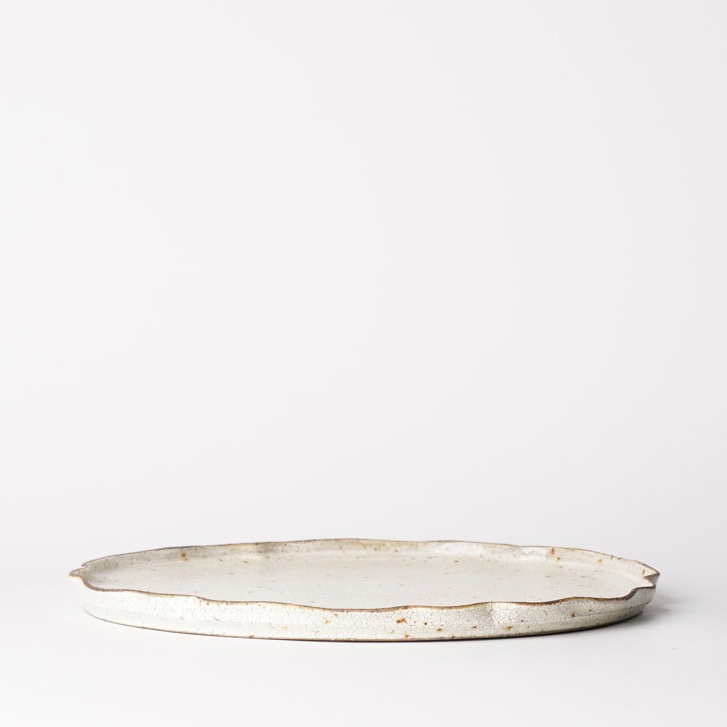 Futoshi Yamashita Volcanic Pottery White Rinka Dinner Plate