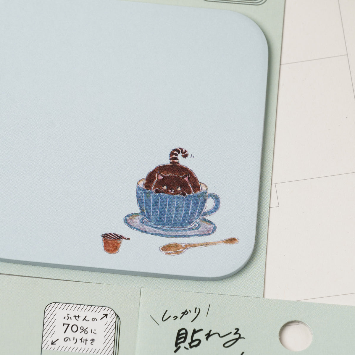 TOCOROCOMUGI Pita Sticky Notes M – Ninja Coffee Cat