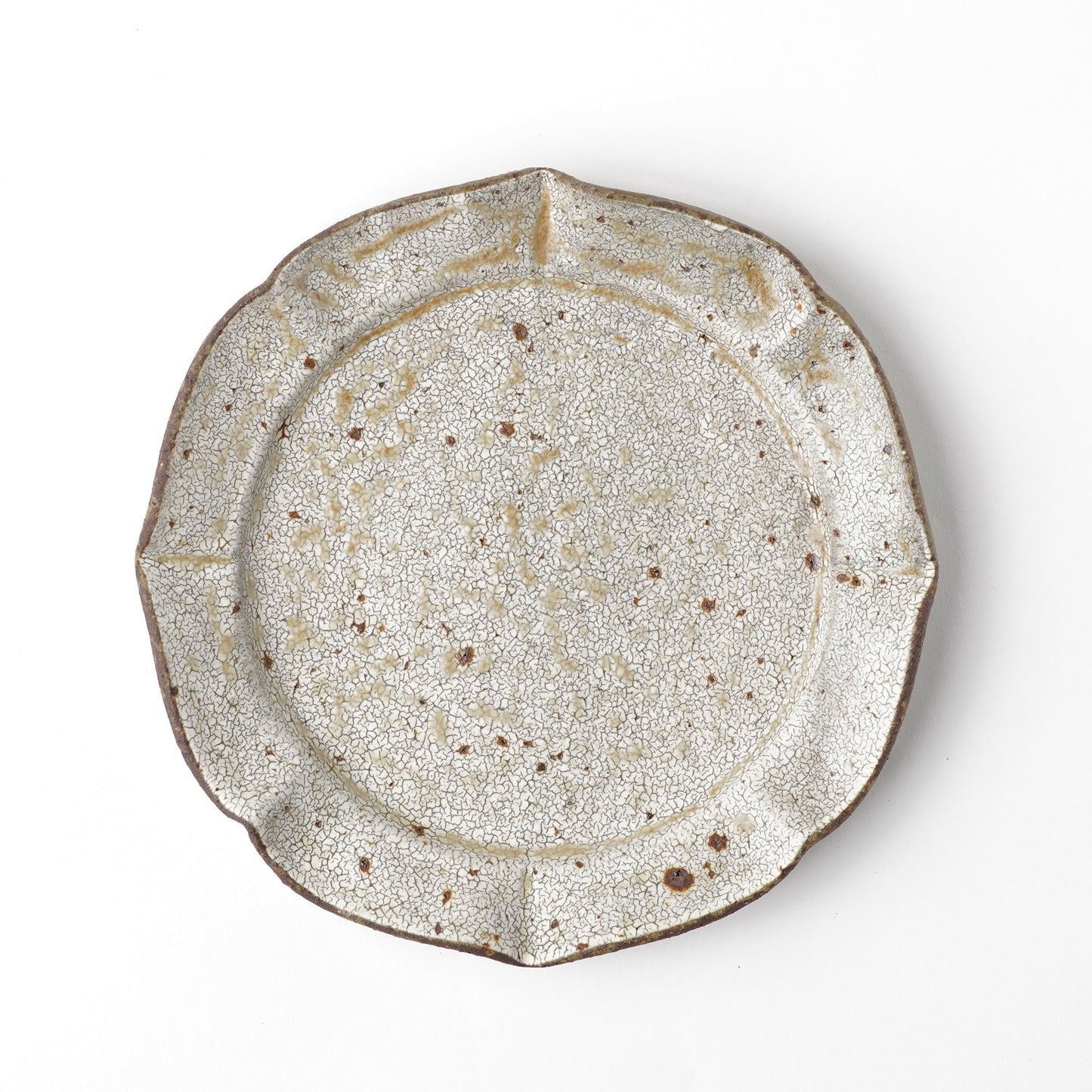 Futoshi Yamashita Volcanic Ash Glaze White Rinka Plate