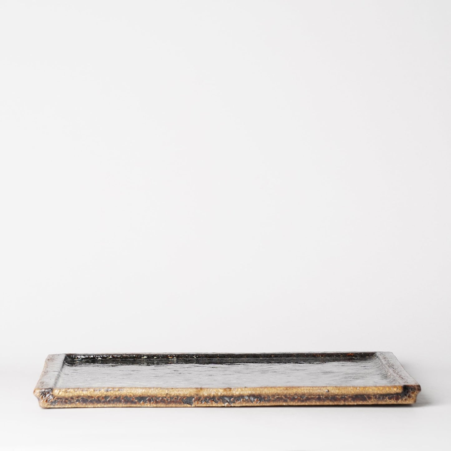 Futoshi Yamashita Volcanic Pottery Large Square Plate