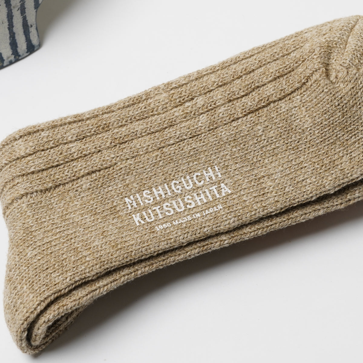 【knitwin】 Wool Cotton Slub Socks S