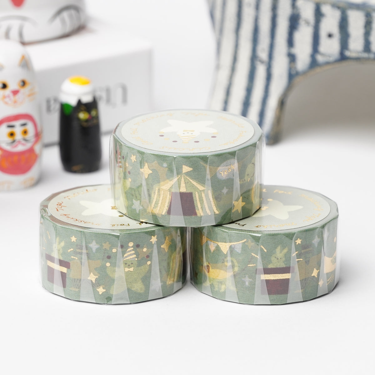 Cozyca Products Golds Foil Washi Masking Tape - Circus