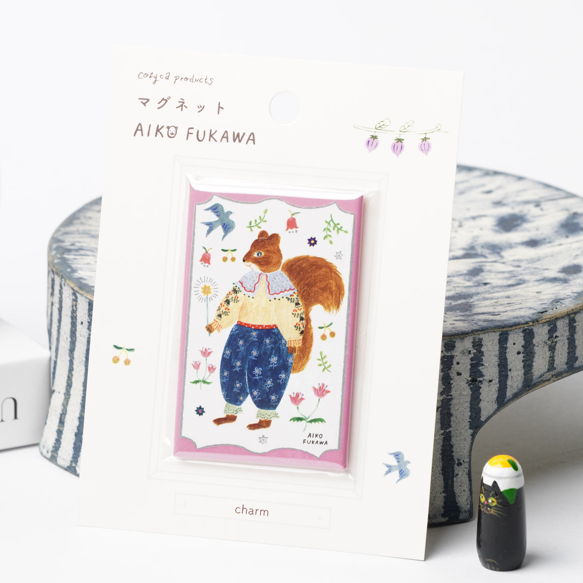 Aiko Fukawa charm Square Magnet | Cozyca Products