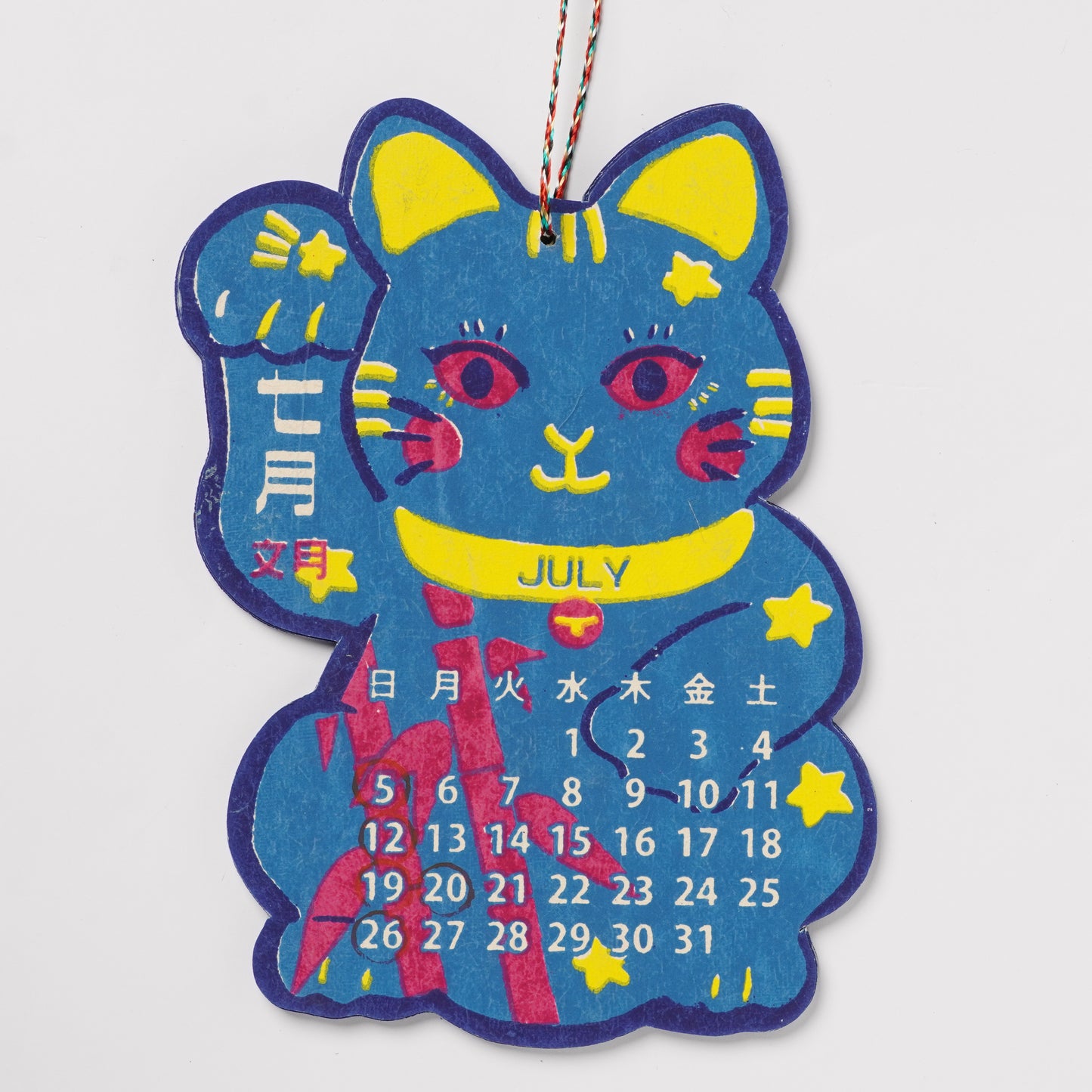 2026 Manekineko Calendar - Handcrafted Lucky Cat Hanging Design