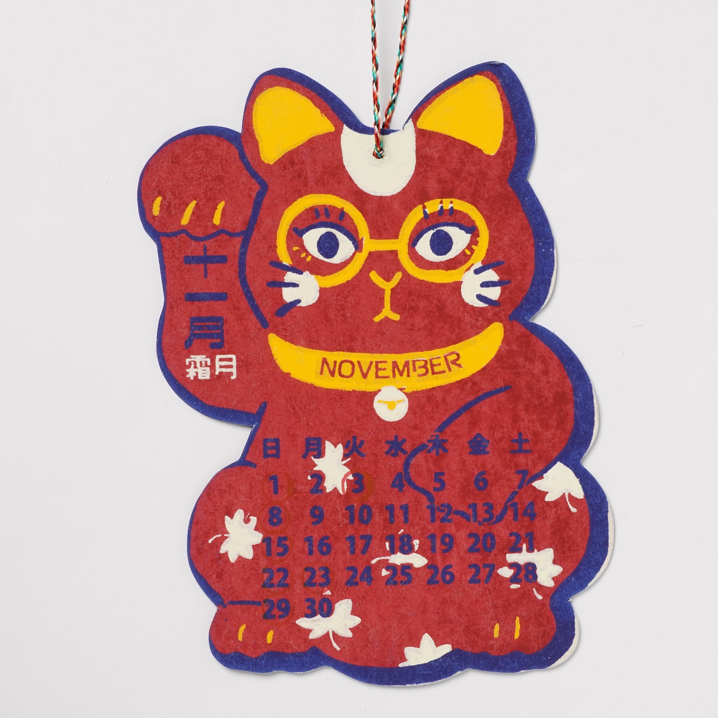 2026 Manekineko Calendar - Handcrafted Lucky Cat Hanging Design