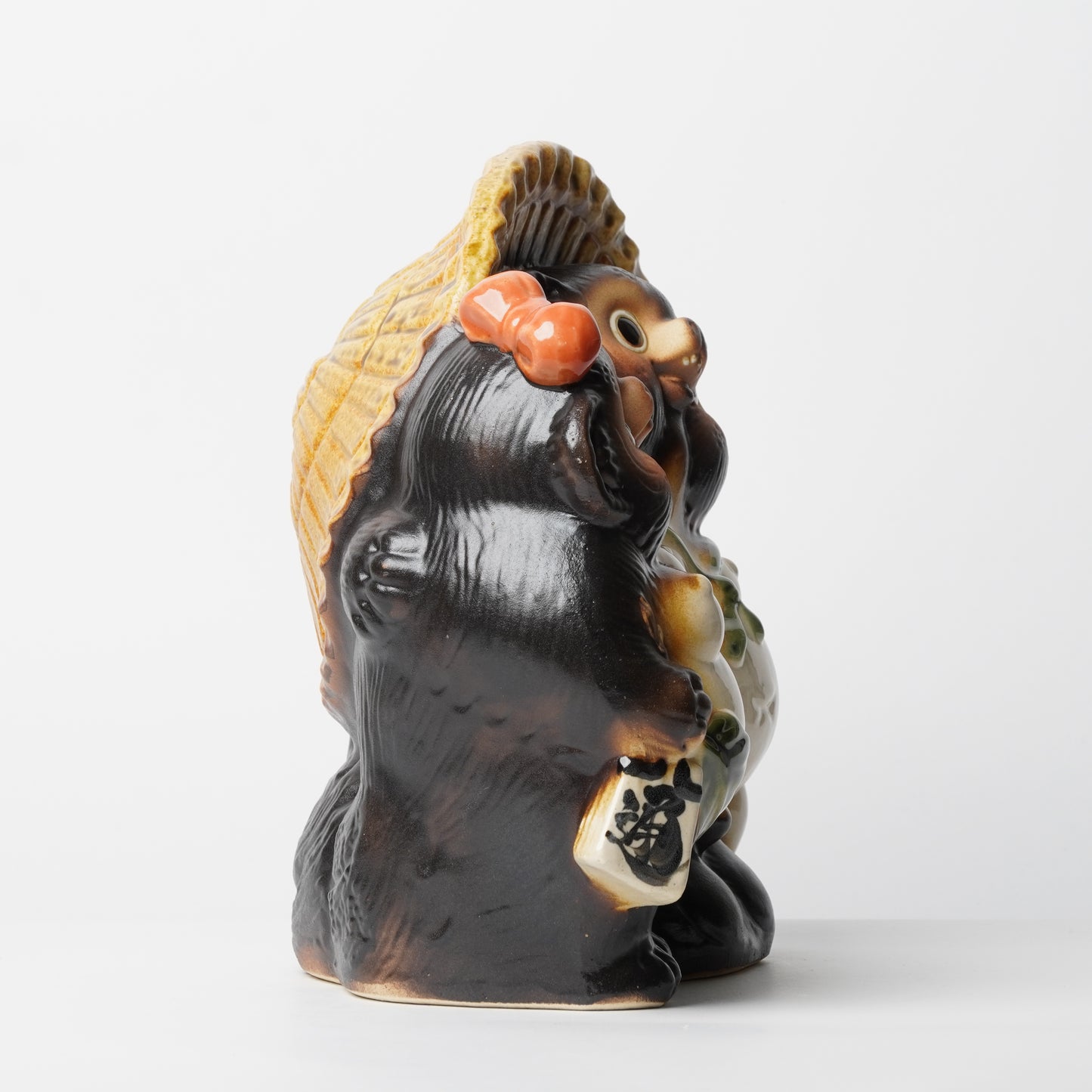 Japanese Tanuki Couple Statue – Shigaraki Ware Raccoon Dog Figurine, Lucky Charm Home Decor