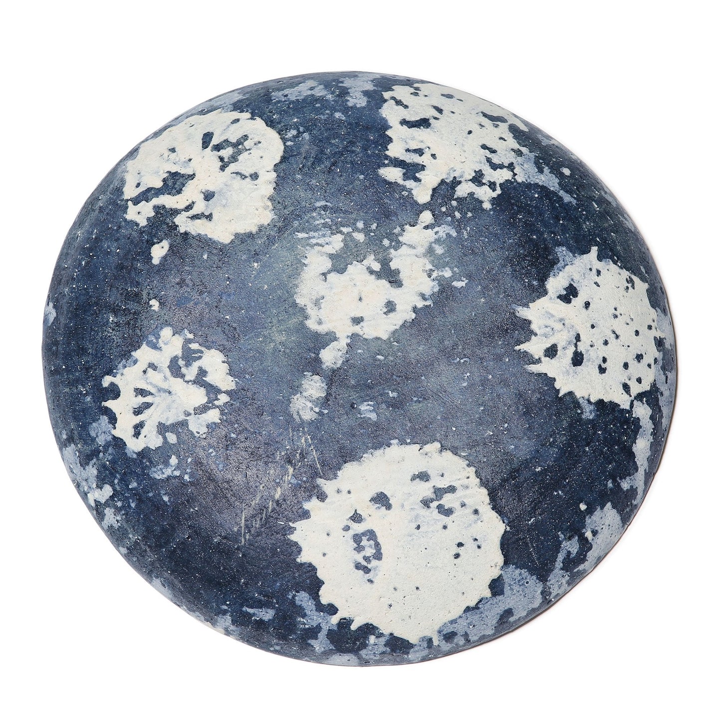 Nobuko Konno Large Round Plate Spot Blue