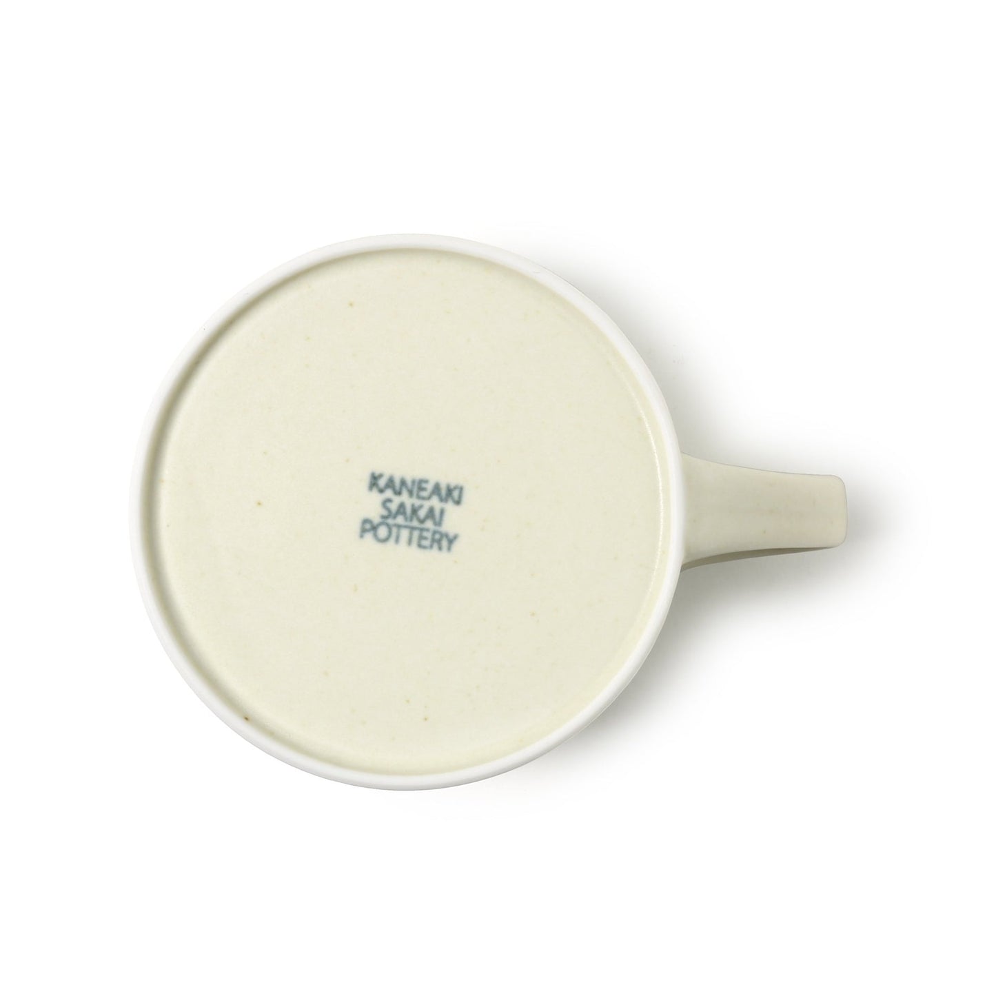 KANEAKI SAKAI POTTERY flat S mug ivory