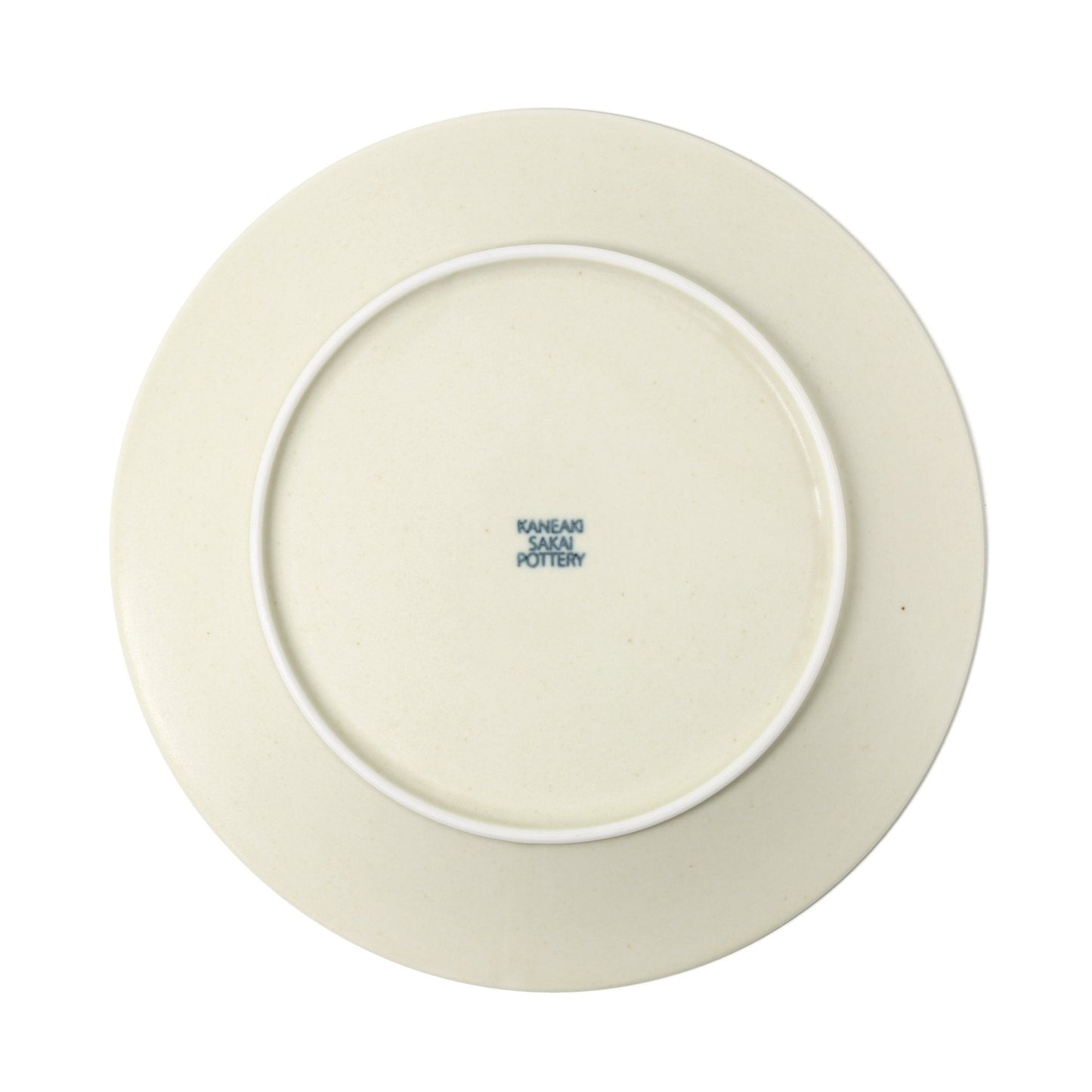 KANEAKI SAKAI POTTERY flat 7 plate Ivory