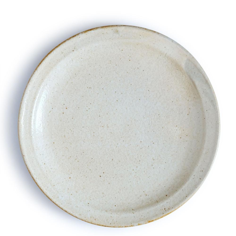Keiko Nakamura Round Plate Large Kohiki White