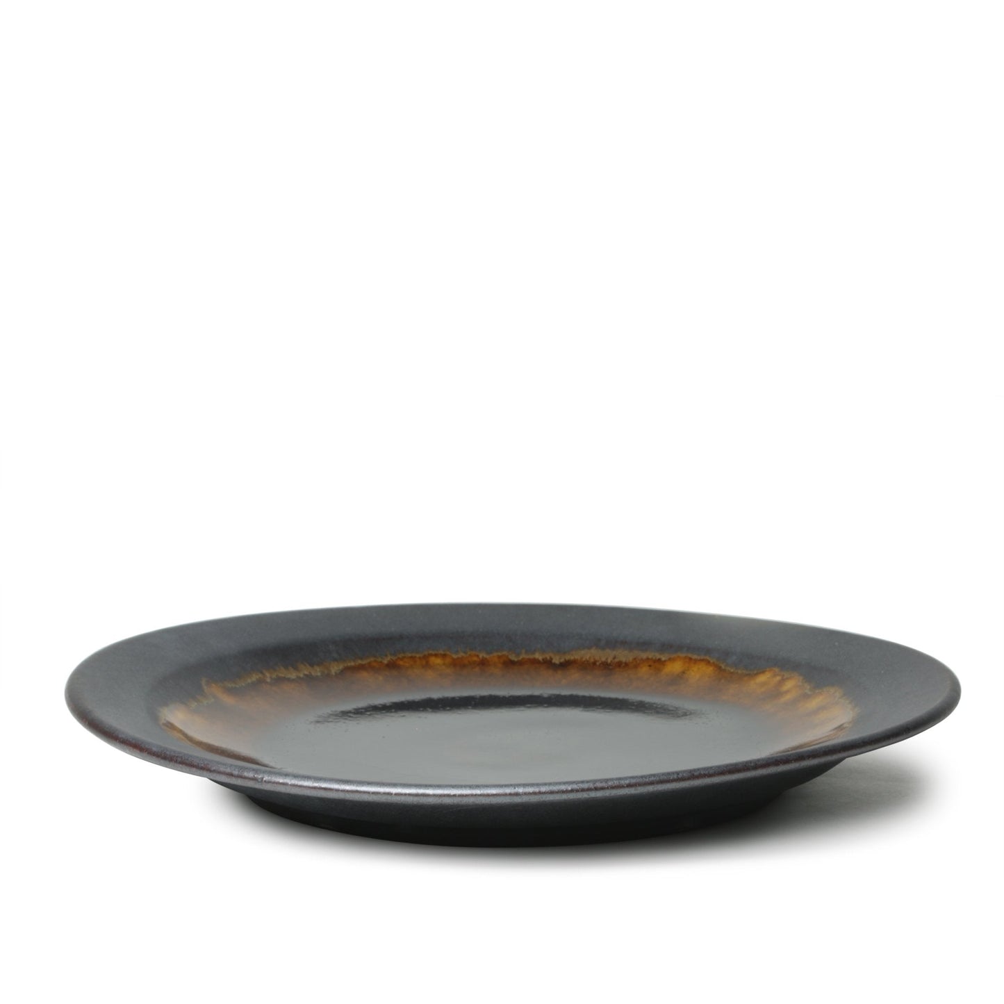 Kei Kawachi Large Round Dinner Plate Amber