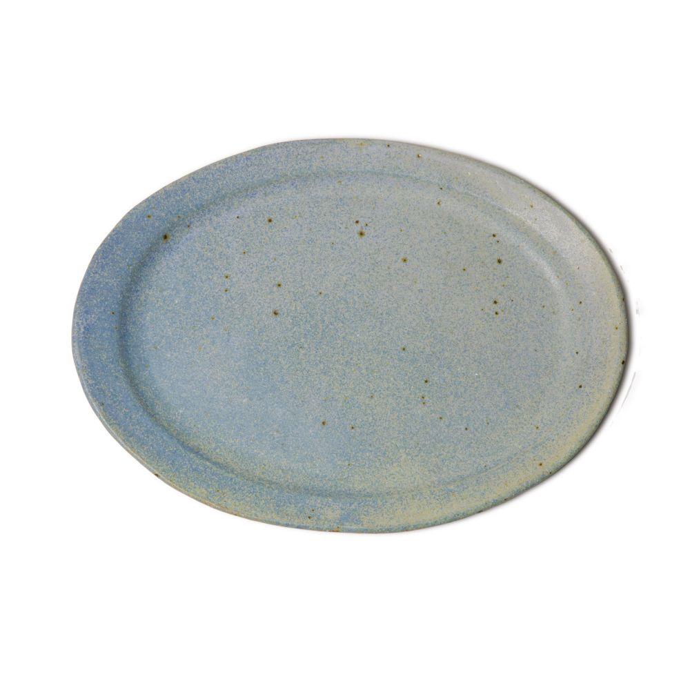 Keiko Nakamura Oval Plate Light Blue