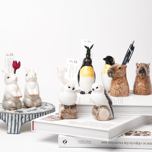 Adorable Animal Vases – Bunny & Capybara Designs