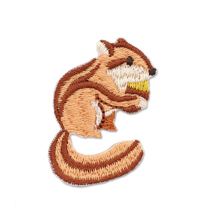 Harawool Embroidered Squirrel Patch – Iron-On & Sticker Dual Use