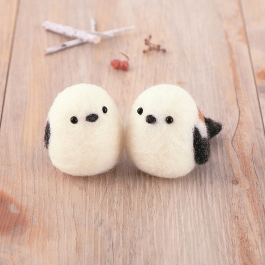 Needle Felting Kit Shima Enaga – DIY Wool Bird Craft (Set of 2)