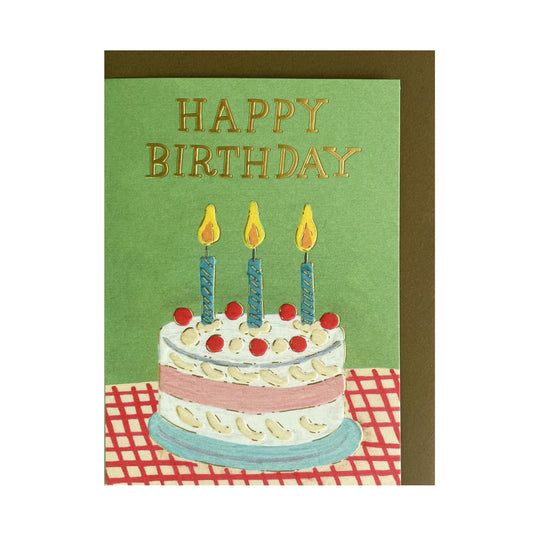 Greeting Card Happy Birthday Cake