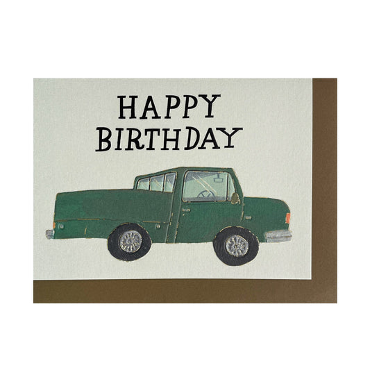 Greeting Card Happy Birthday Car