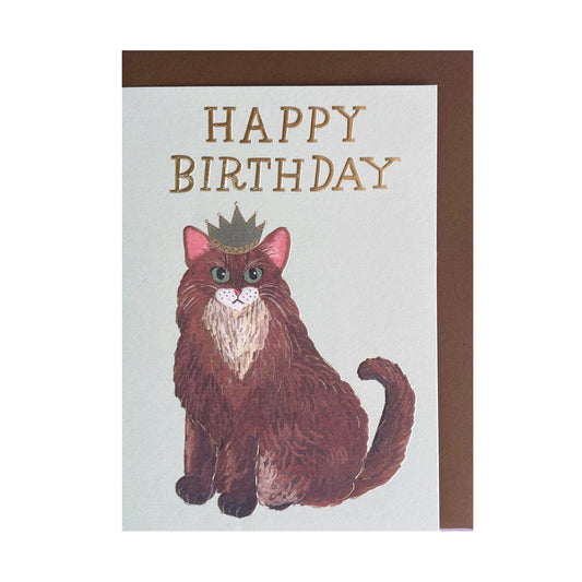 Greeting card brown cat