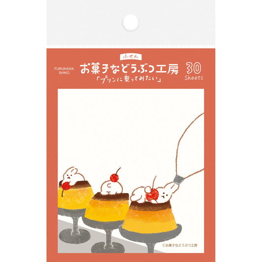 Sticky note sweets animals pudding