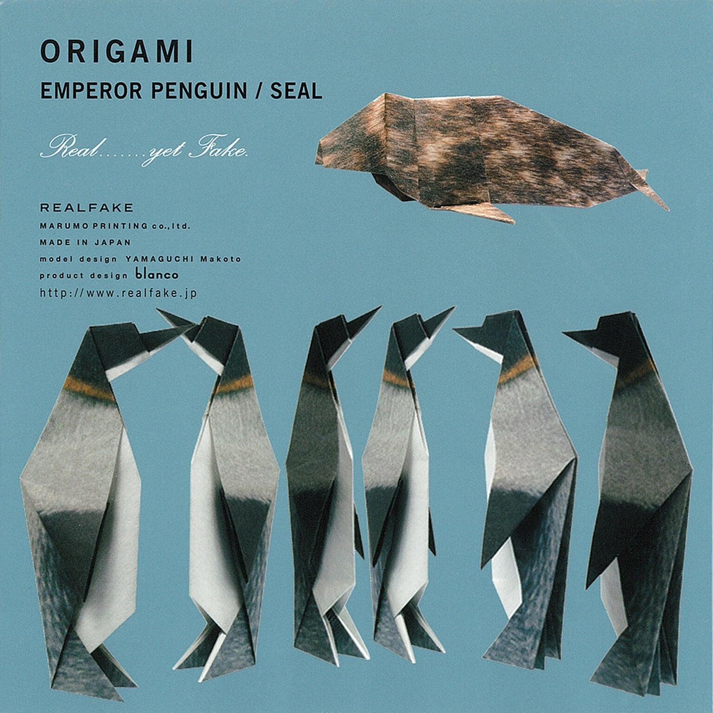 Animal Pattern Origami - Polar Animals Type C (Penguin / Seal)